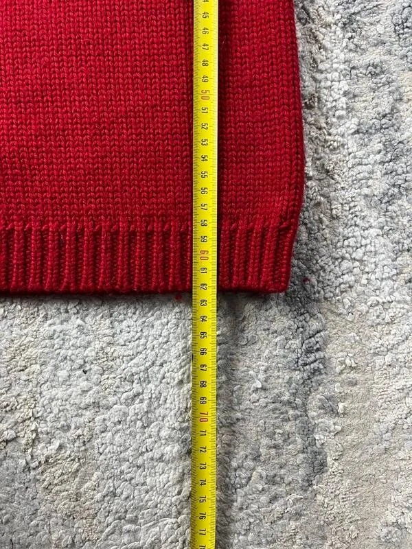 Vintage Quiksilver men’s Red White Crewneck Wool Sweater Size S – photo 14